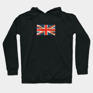 Vintage Aged and Scratched British Flag Hoodie